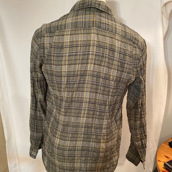 JOHN VARVATOS USA Mens Plaid Button Down Shirt Sz M - Picture 7 of 8